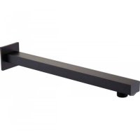 The White Space 380mm Rectangular Shower Arm - Matt Black