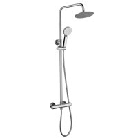 The White Space Yes Bar Shower System with Dual Control, Head & Slide Rail - Chrome