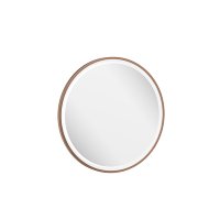 Abacus 600mm Round LED Mirror with Head Pad - Brushed Bronze