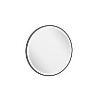 Abacus 600mm Round LED Mirror with Head Pad - Matt Black