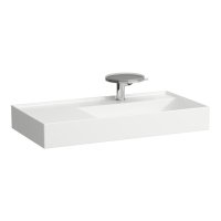 Kartell by Laufen 900mm SaphirKeramik Basin with Left Hand Shelf - White