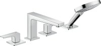 Hansgrohe Metropol 4-Hole Rim-Mounted Bath Mixer with Lever Handle - Chrome