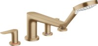 Hansgrohe Talis E 4-Hole Rim-Mounted Bath Mixer - Brushed Bronze