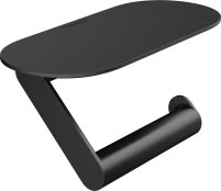 Hansgrohe Wallstoris Toilet Paper Holder with Shelf - Matt Black