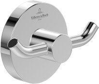 Villeroy & Boch Elements Tender Double Towel/Robe Hook - Chrome