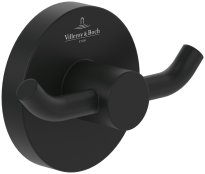 Villeroy & Boch Elements Tender Double Robe Hook - Matt Black