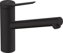 Hansgrohe Zesis M33 Single Lever Kitchen Mixer 150, Coolstart, Ecoselection, 1jet - Matt Black