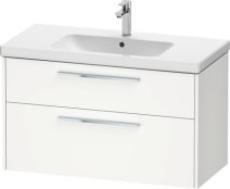 Duravit D-Code 984mm x 460mm 2 Drawer Wall Hung Vanity Unit - Matt White