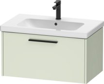 Duravit D-Code 784mm x 460mm 1 Drawer Wall Hung Vanity Unit w/ Black Handle - Pale Green