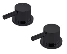 The White Space Pin Lux Deck Mounted Side Valves - Matt Black