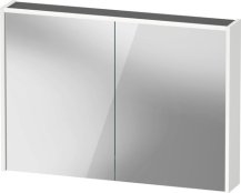 Duravit D-Code 1000mm x 700mm Illuminated 2 Door Mirror Cabinet - Gloss White