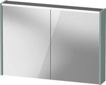 Duravit D-Code 1000mm x 700mm Illuminated 2 Door Mirror Cabinet - Fjord Green