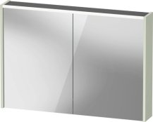 Duravit D-Code 1000mm x 700mm Illuminated 2 Door Mirror Cabinet - Pale Green