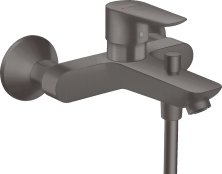 Hansgrohe Talis E Single Lever Manual Bath Mixer for Exposed Installation - Brushed Black Chrome