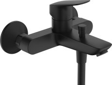 Hansgrohe Logis Single Lever Manual Bath Mixer for Exposed Installation with 2 Flow Rates - Matt Black