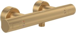 Villeroy & Boch Universal Exposed Round Thermostatic Shower Mixer - Brushed Gold