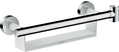 Hansgrohe Unica Grab Rail Comfort with Shelf & Shower Holder - White/Chrome