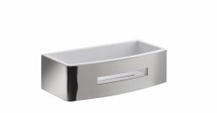 Origins Living Poseidon Corner Basket - Chrome/White