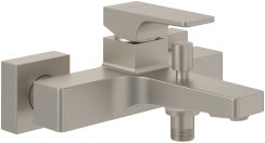 Villeroy & Boch Architectura Square Single-Lever Bath & Shower Mixer - Matt Brushed Nickel - Matt Brushed Nickel