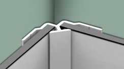 Kinewall Closing L Profile in White For mounting a closing angle