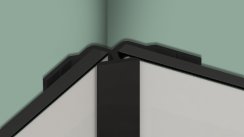 Kinewall Closing L Profile in Black For mounting a closing angle