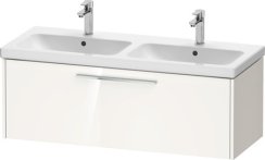 Duravit D-Code 1184mm x 460mm 1 Drawer Wall Hung Vanity Unit - Gloss White