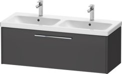 Duravit D-Code 1184mm x 460mm 1 Drawer Wall Hung Vanity Unit - Matt Graphite