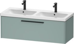 Duravit D-Code 1184mm x 460mm 1 Drawer Wall Hung Vanity Unit w/ Black Handle - Fjord Green