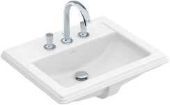 Villeroy & Boch Hommage 630mm 3 Tap Hole Inset Basin - White Alpin