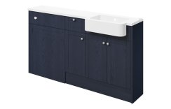 Purity Collection Belinda 1542mm Basin Toilet & 1 Drawer 1 Door Unit Pack (RH) - Indigo Ash