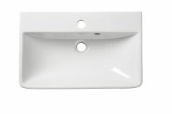 Tavistock Aerial 550mm Slim Depth Square Semi-Countertop Basin