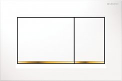 Geberit Sigma 30 White/Gold/White Dual Flush Plate