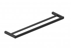 RAK Petit Square 600mm Double Towel Bar - Black