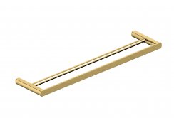 RAK Petit Square 600mm Double Towel Bar - Gold