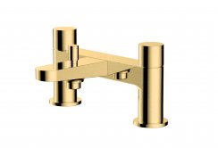 RAK Petit Round Deck Bath Shower Mixer - Gold