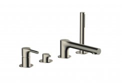 RAK Sorrento 4 Hole Deck Mounted Bath Shower Mixer - Nickel