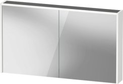 Duravit D-Code 1200mm x 700mm Illuminated 2 Door Mirror Cabinet - Matt White