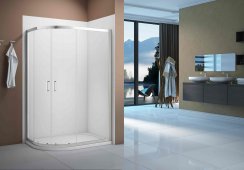 Merlyn Vivid 1000 x 800mm 2 Door Offset Quadrant Shower Enclosure - Chrome