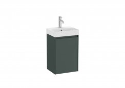 Roca Ona Unik Compact 400mm Basin & Matt Green Unit (1 Drawer)