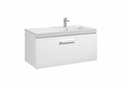 Roca Prisma Gloss White 900mm Basin & Unit with 1 Drawer - Right Hand