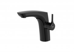 Roca Insignia Single Lever Medium Height Basin Mixer - Titanium Black