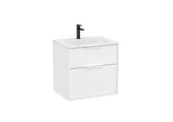 Roca Optica 600mm Matt White Vanity Unit with 2 Drawers & Stonex Basin