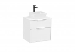 Roca Optica 600mm Matt White Vanity Unit with 2 Drawers & Matching Countertop