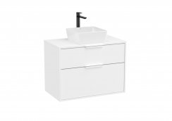 Roca Optica 800mm Matt White Vanity Unit with 2 Drawers & Matching Countertop