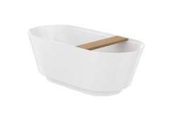 Roca Tura Stonex® Oval Freestanding Bath with Ambient LED Light