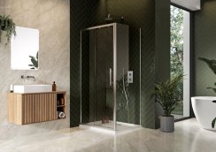 Dawn S8 1400mm Sliding Shower Door - Chrome