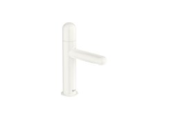 Roca Nu Small Basin Mixer with Dome Handle - Gloss White