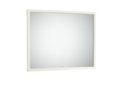 Roca Romea 1000mm Mirror with Wooden Frame - White Satin