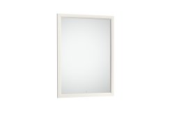 Roca Romea 600mm Mirror with Wooden Frame - White Satin