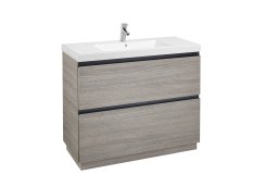 Roca Lander 1000mm 2 Drawer Vanity Unit & Central Basin - City Oak